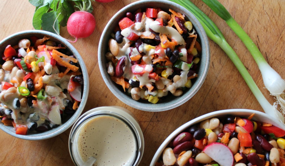 Bohnensalat mit ölfreiem Dressing