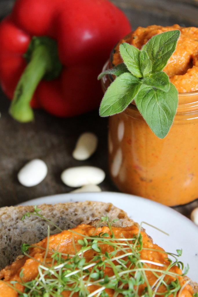 weiße Bohnen Paprika Aufstrich viele kleine dinge