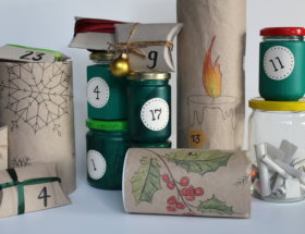 nachhaltiger DIY Upcycling Adventskalender viele kleine dinge